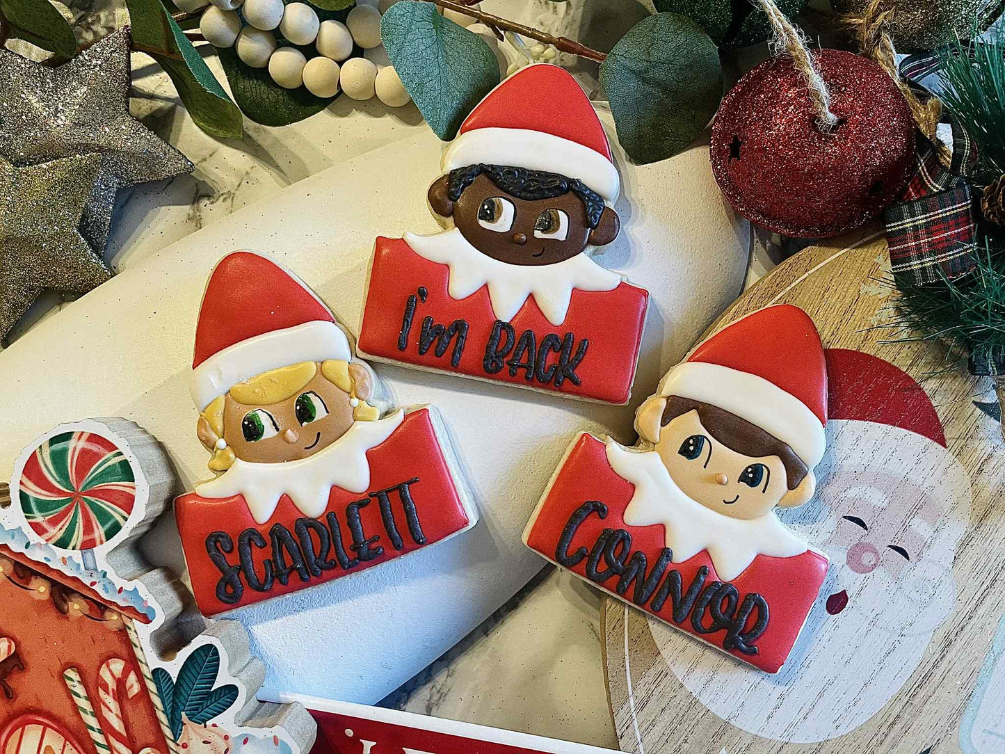 Personalized Elf on the Shelf Cookies